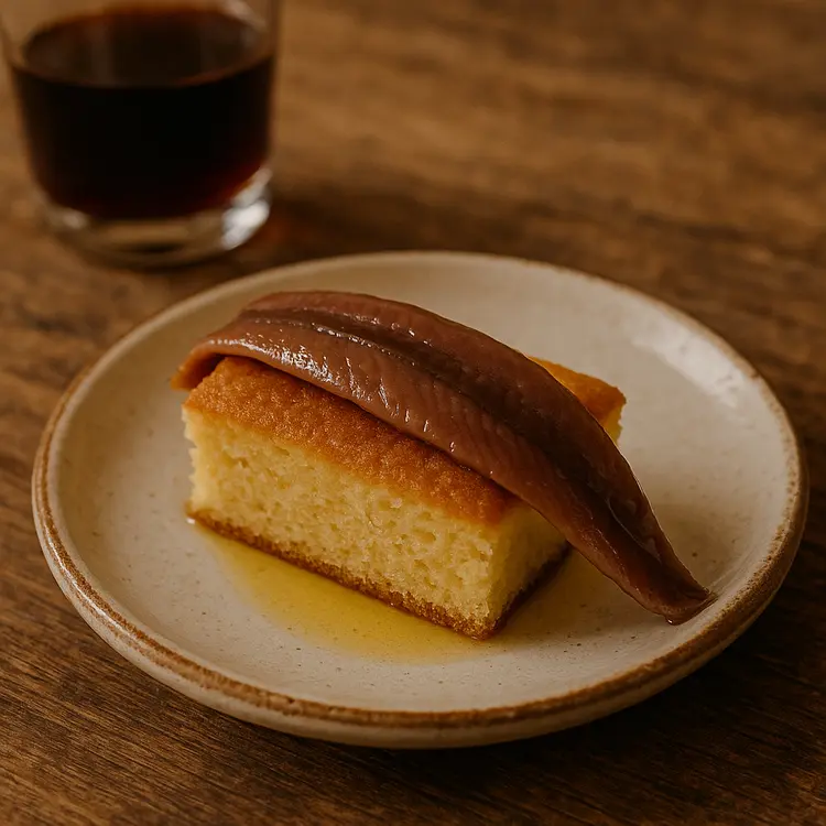 Anchoa sobre sobao pasiego - El Celler de la Vila