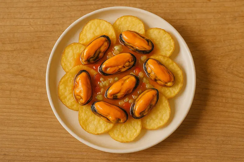 Papas con mejillones - El Celler de la Vila
